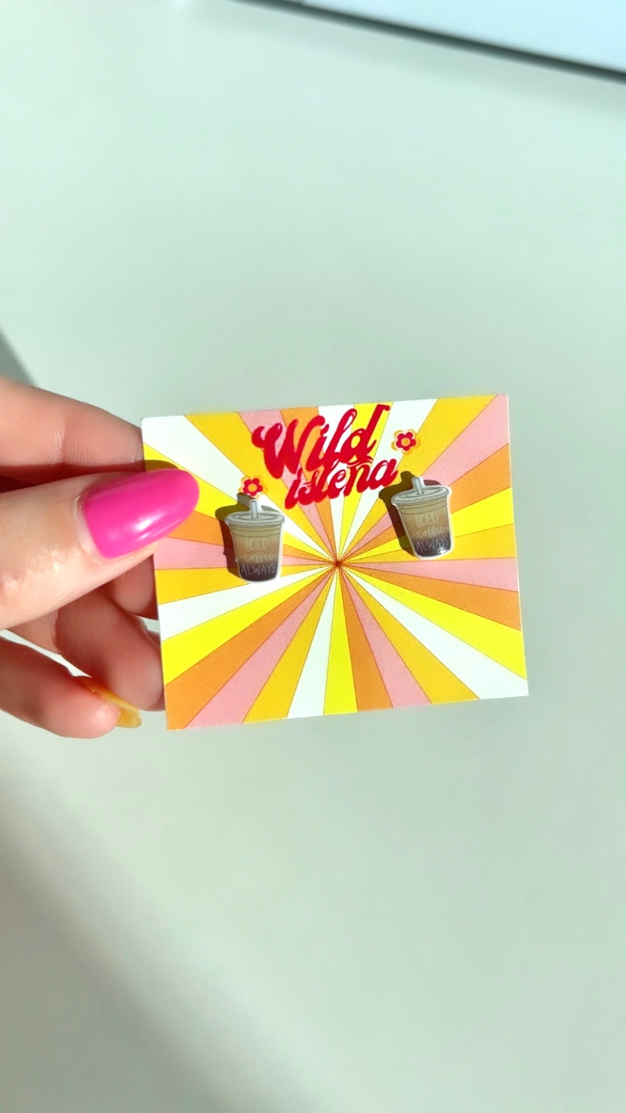 Iced coffee mini studs