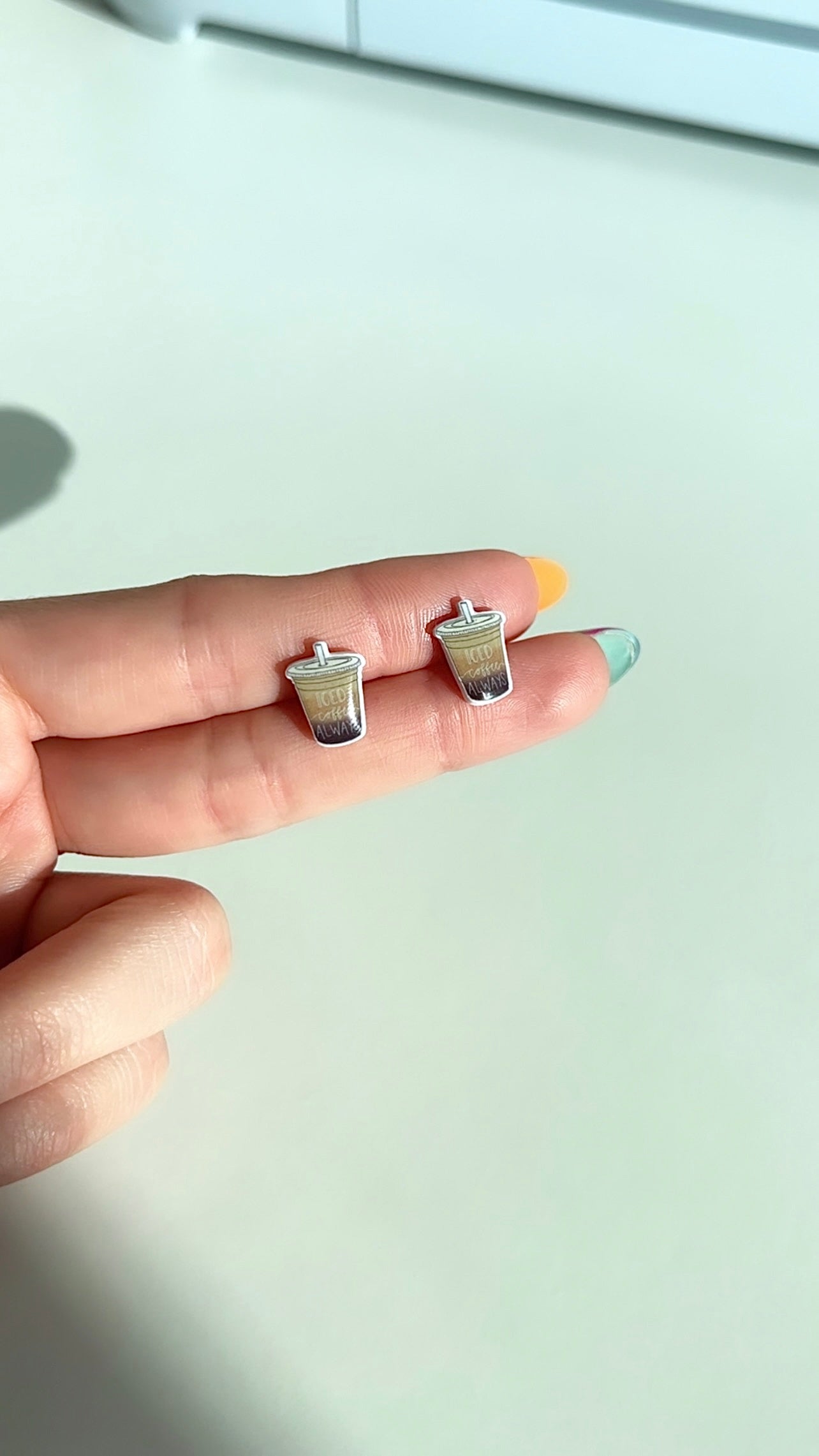 Iced coffee mini studs