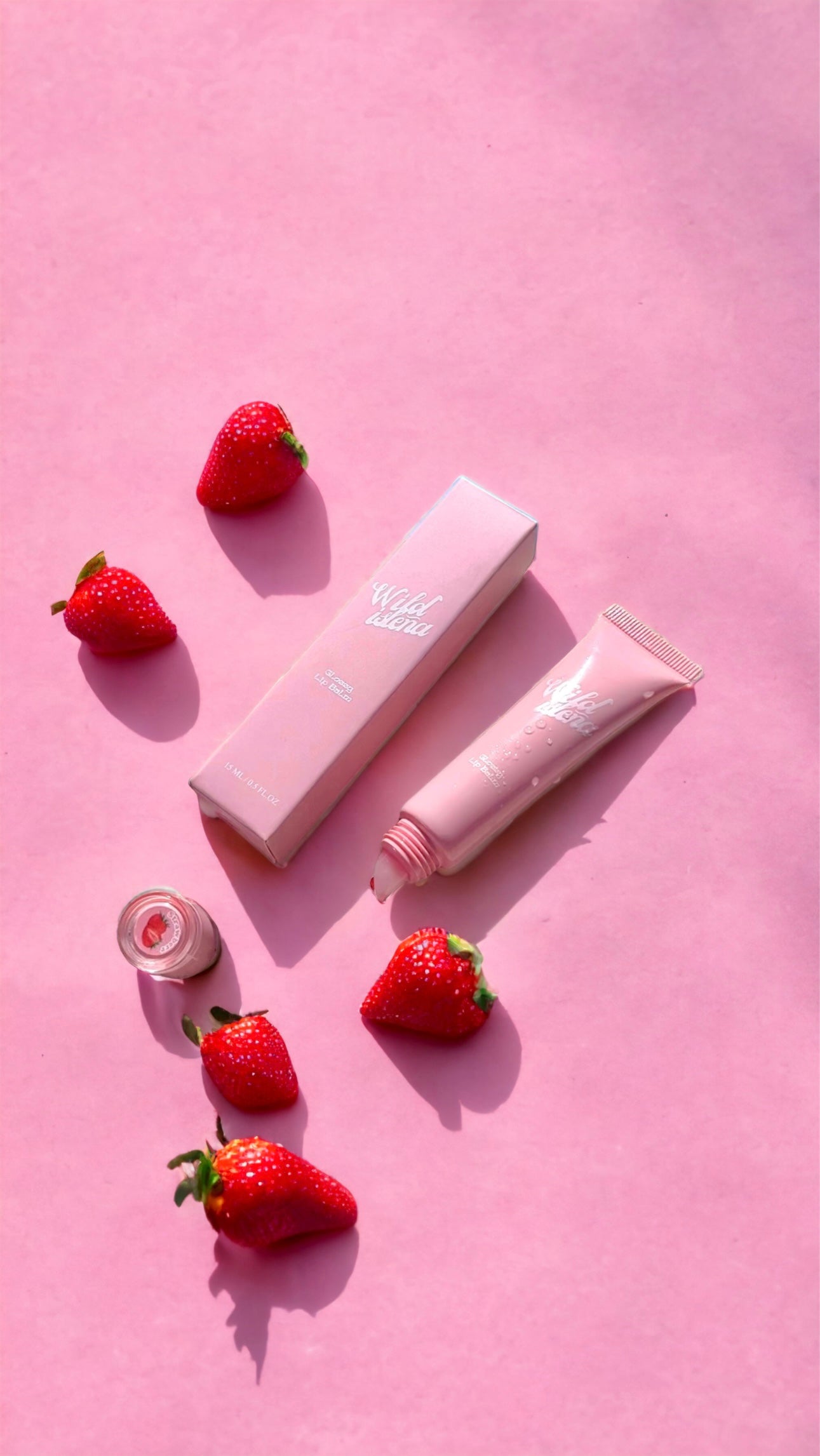 Strawberry, glossy lip balm