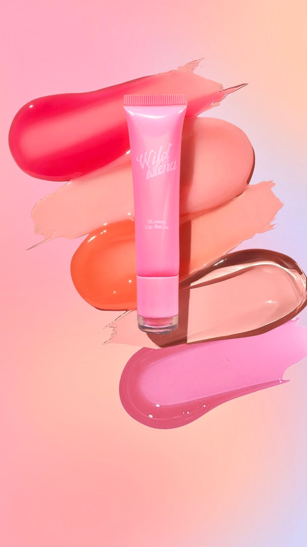 Peachy, glossy lip balm