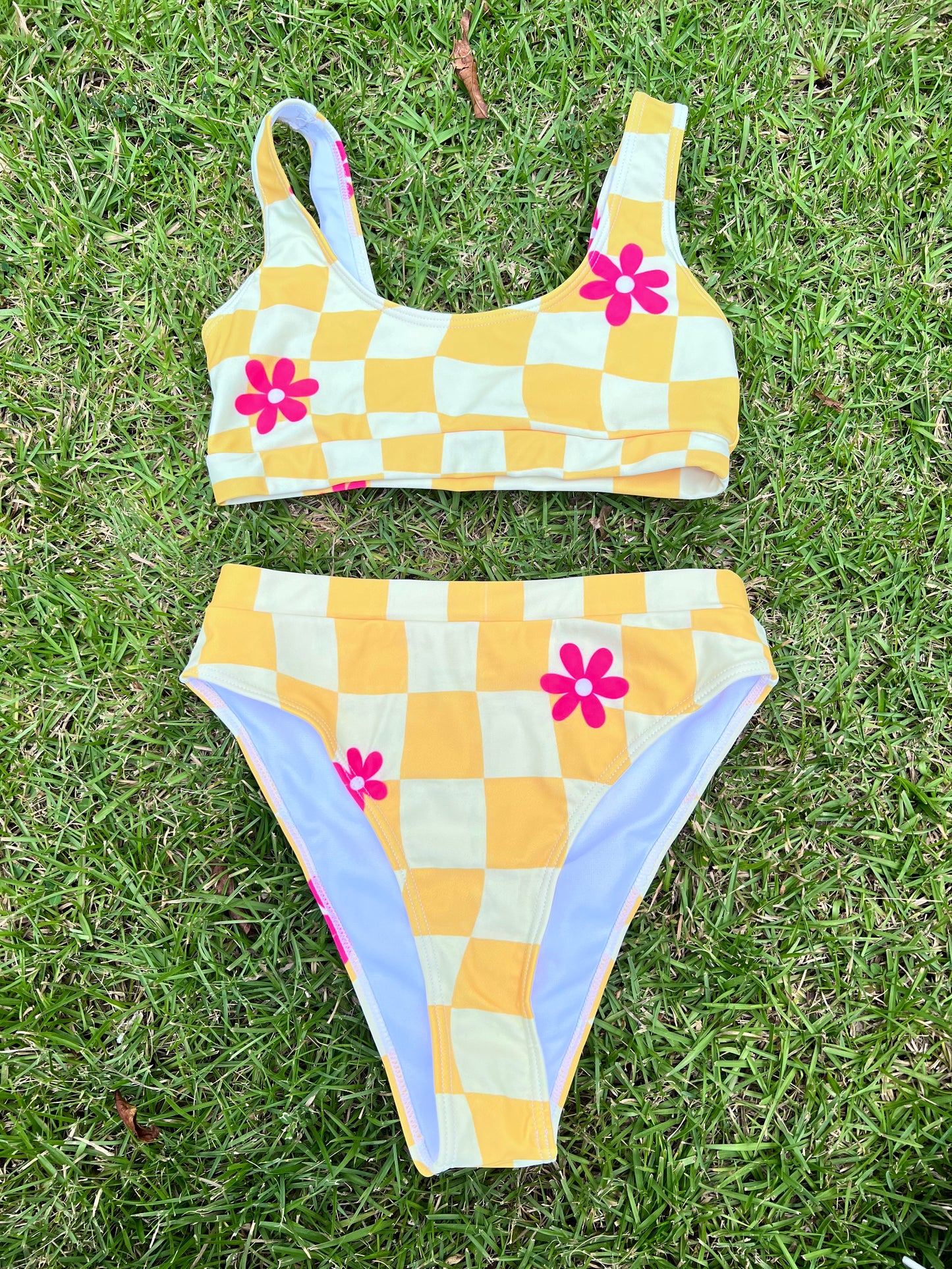 Checkers bikini Top