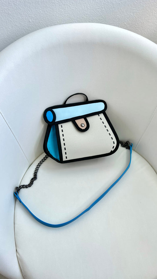 Cómic handbag, blue