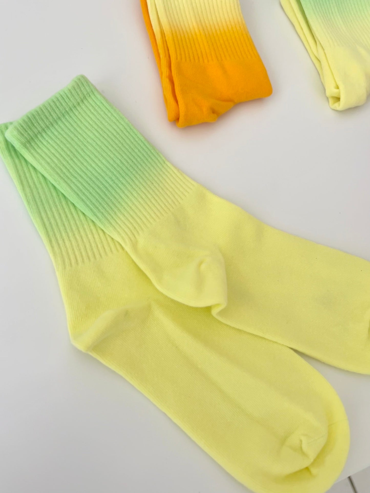 Green & yellow Ombre socks