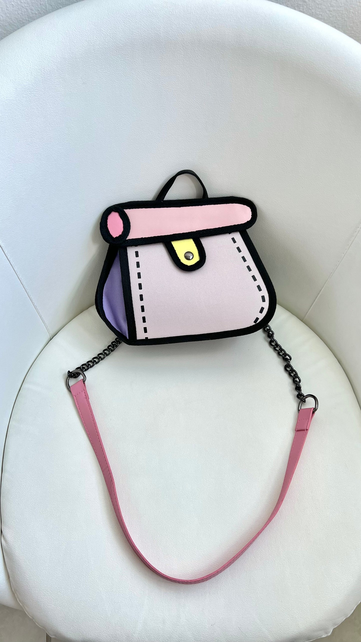 Cómic handbag, pink