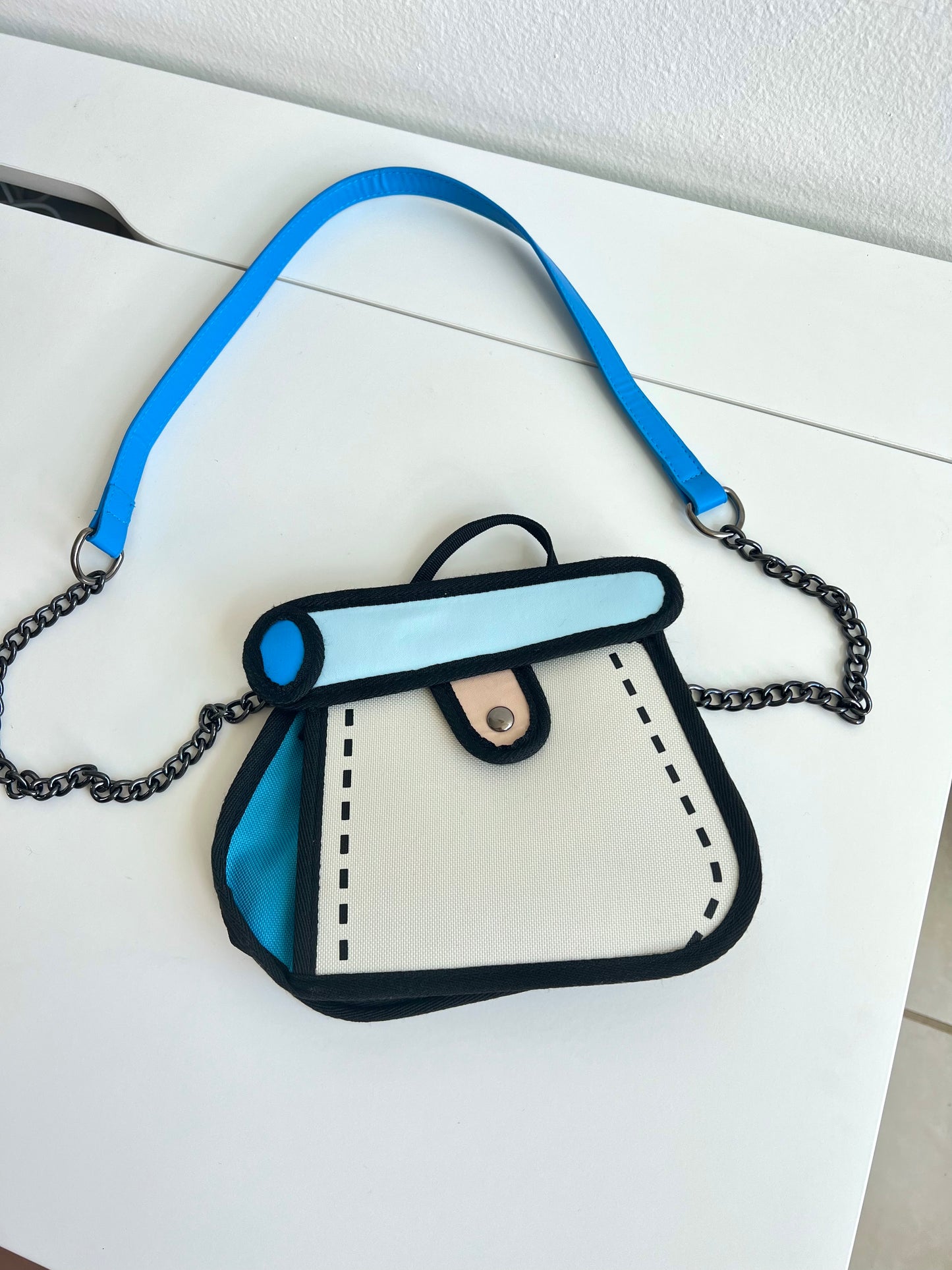 Cómic handbag, blue