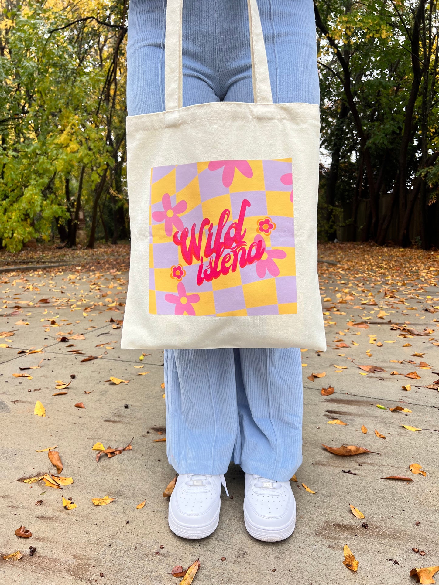 Wild Isleña checked tote bag