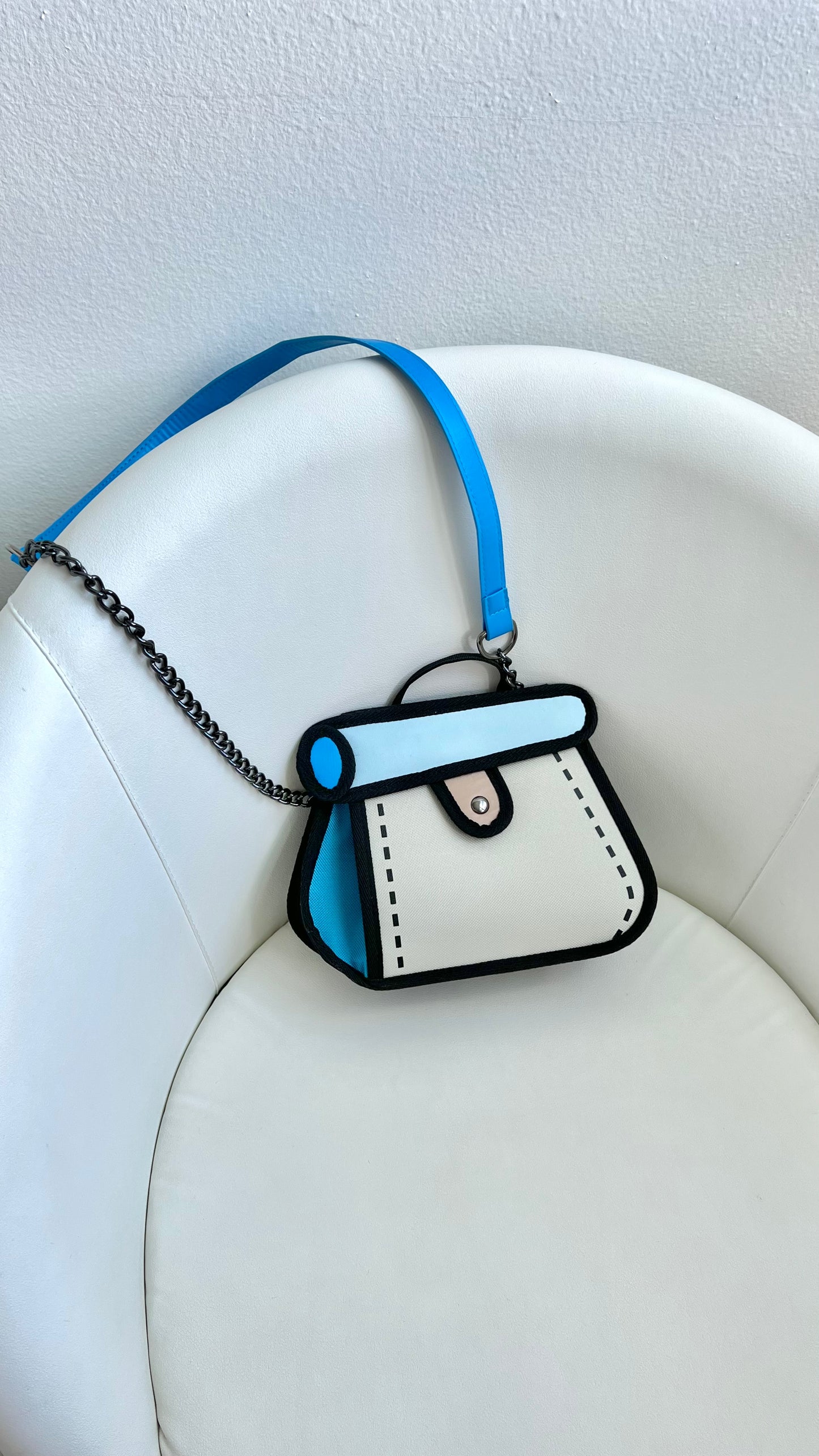 Cómic handbag, blue