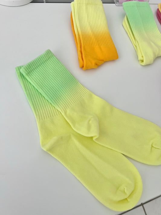 Green & yellow Ombre socks