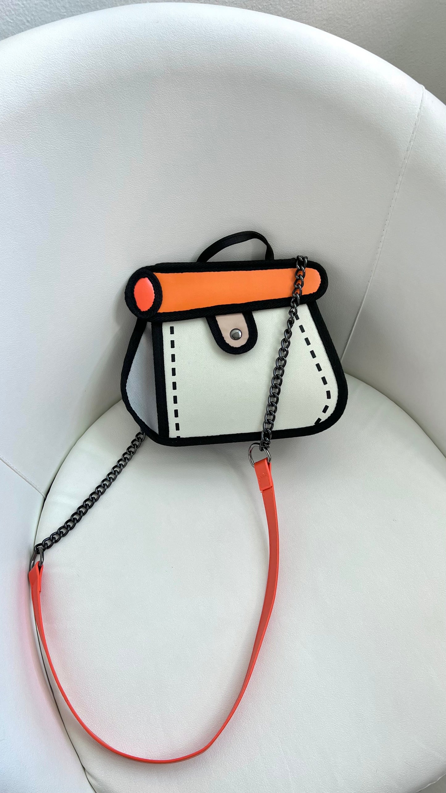 Cómic handbag, orange