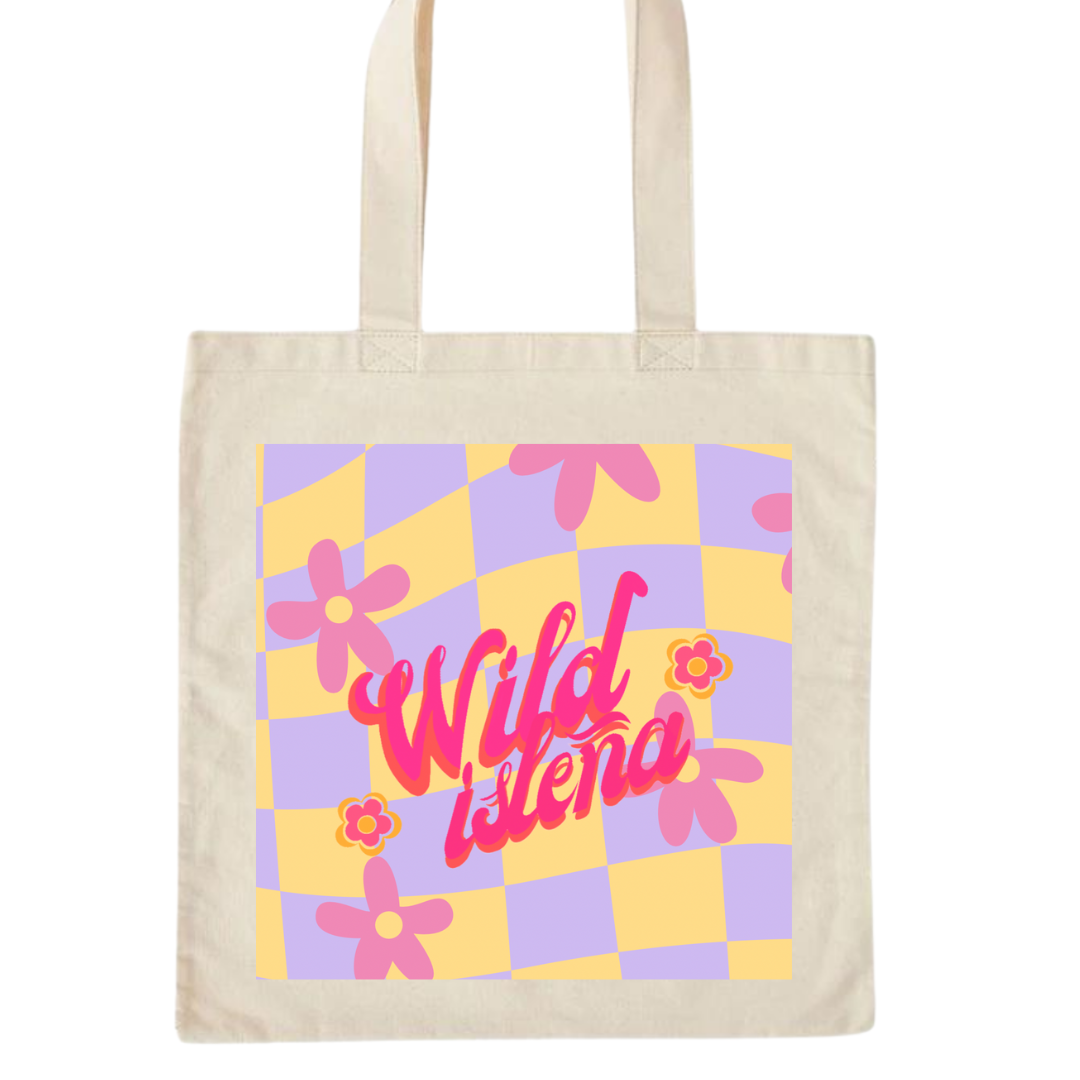 Wild Isleña checked tote bag